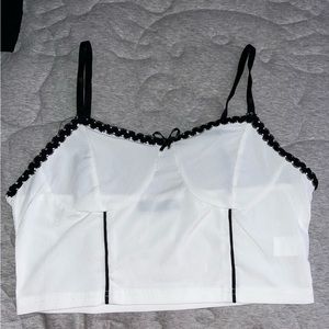 black and white cami top brand new